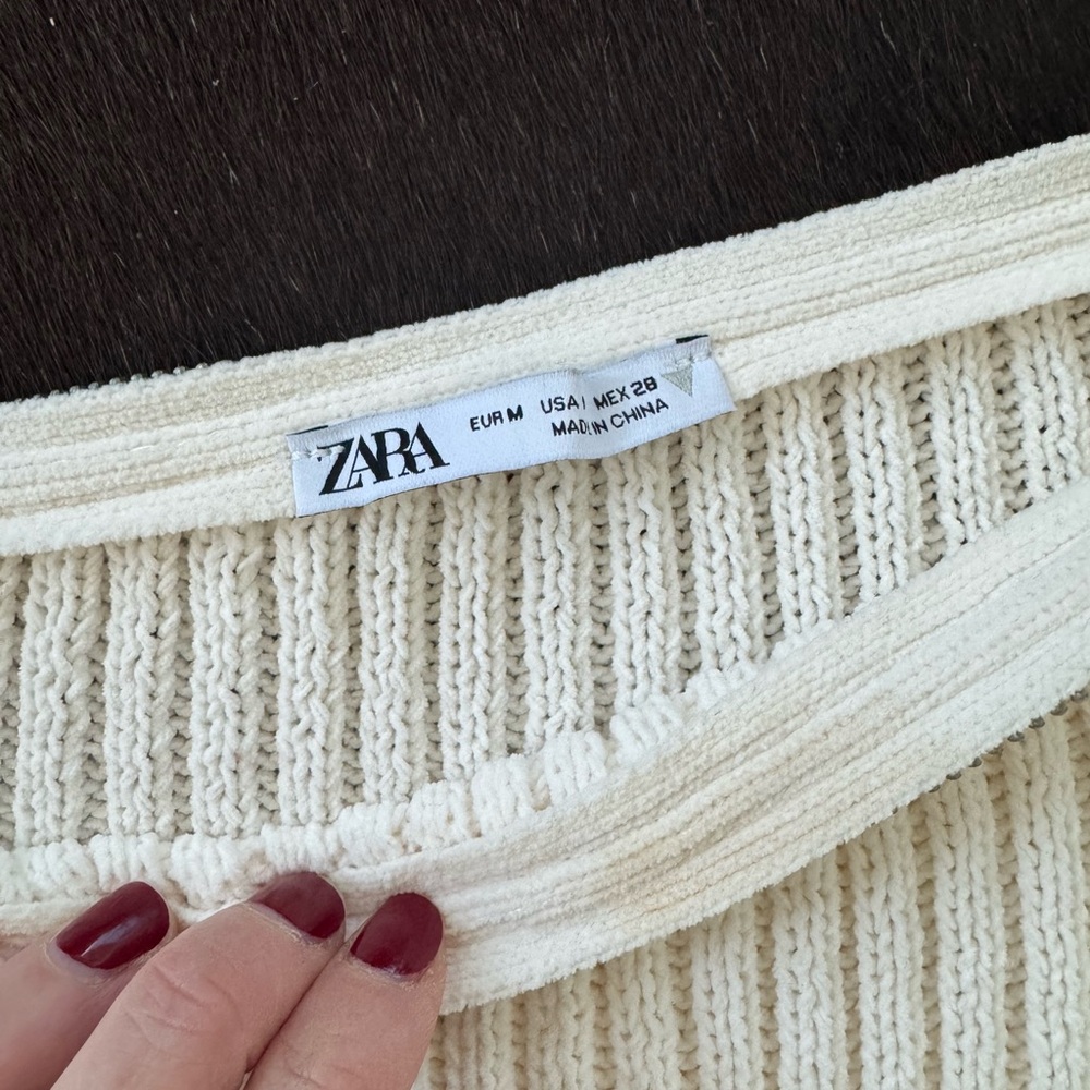 Cream Ribbed Sweater - Picture 3 of 4